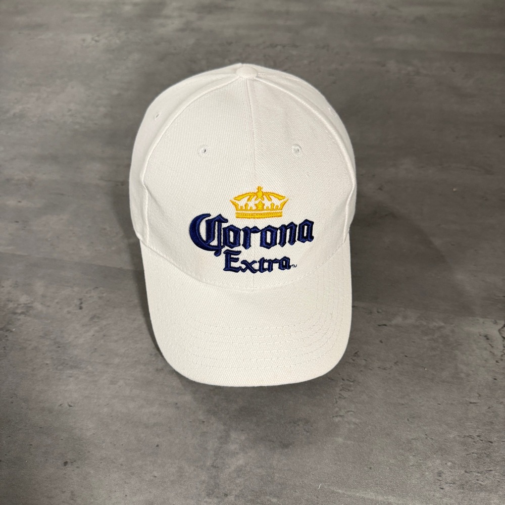 Corona Extra Baseball Hat Mens White Embroidered Beer Logo Adjustable Dad Cap